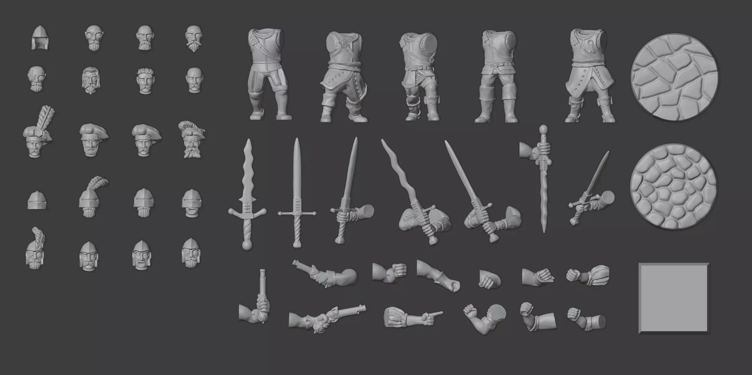 Imperial Greatsword Soldiers Set 1 3D print model