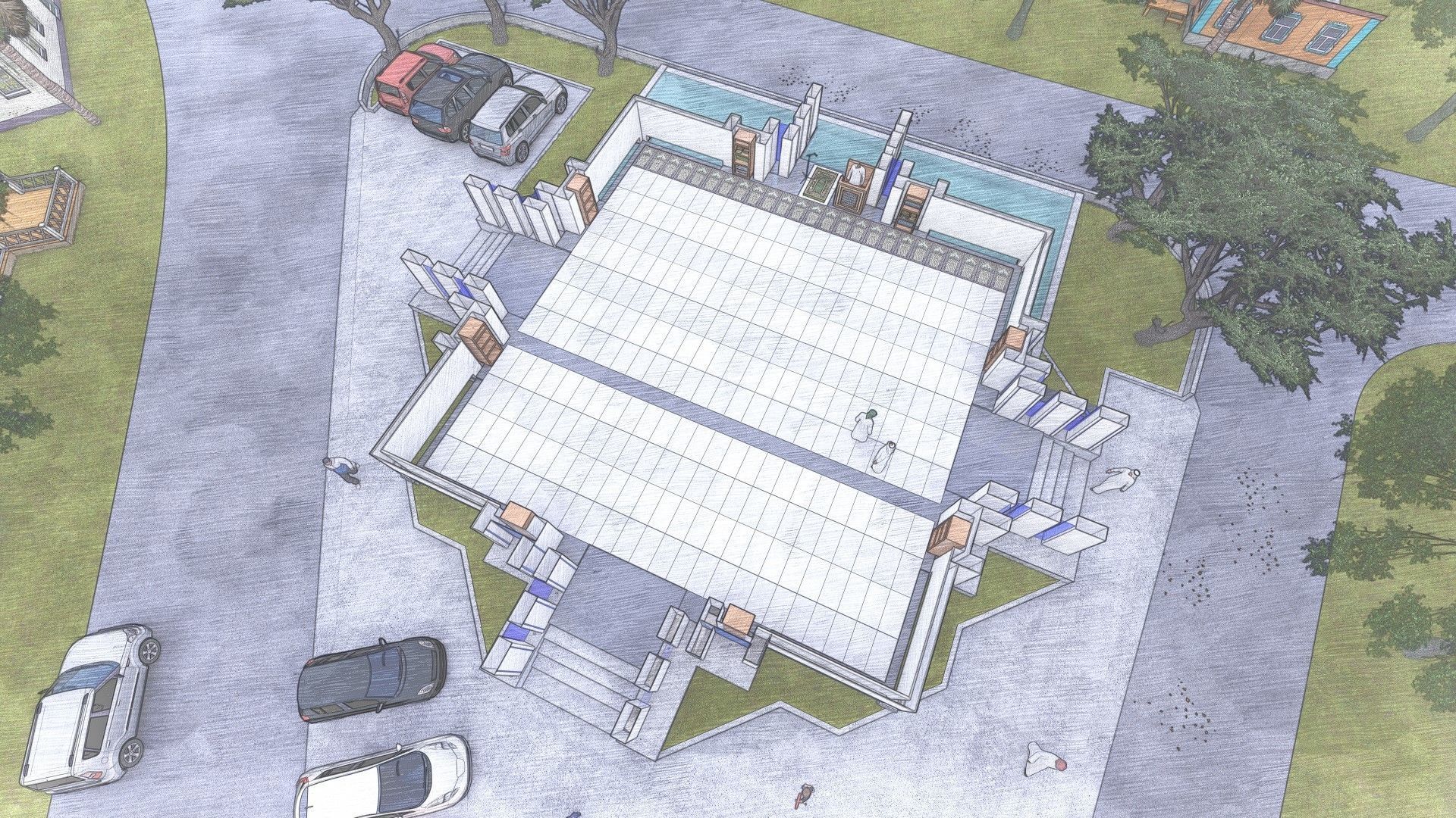 FUTURE MOSQUE Low-poly 3D model_6