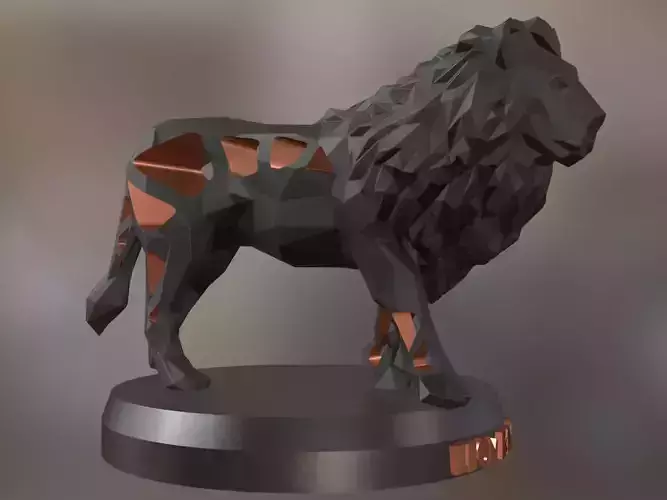 Voronoi Solid Black Lion King