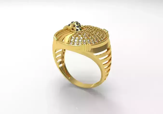 047 - Light Weighted Jaguar Ring - Panther