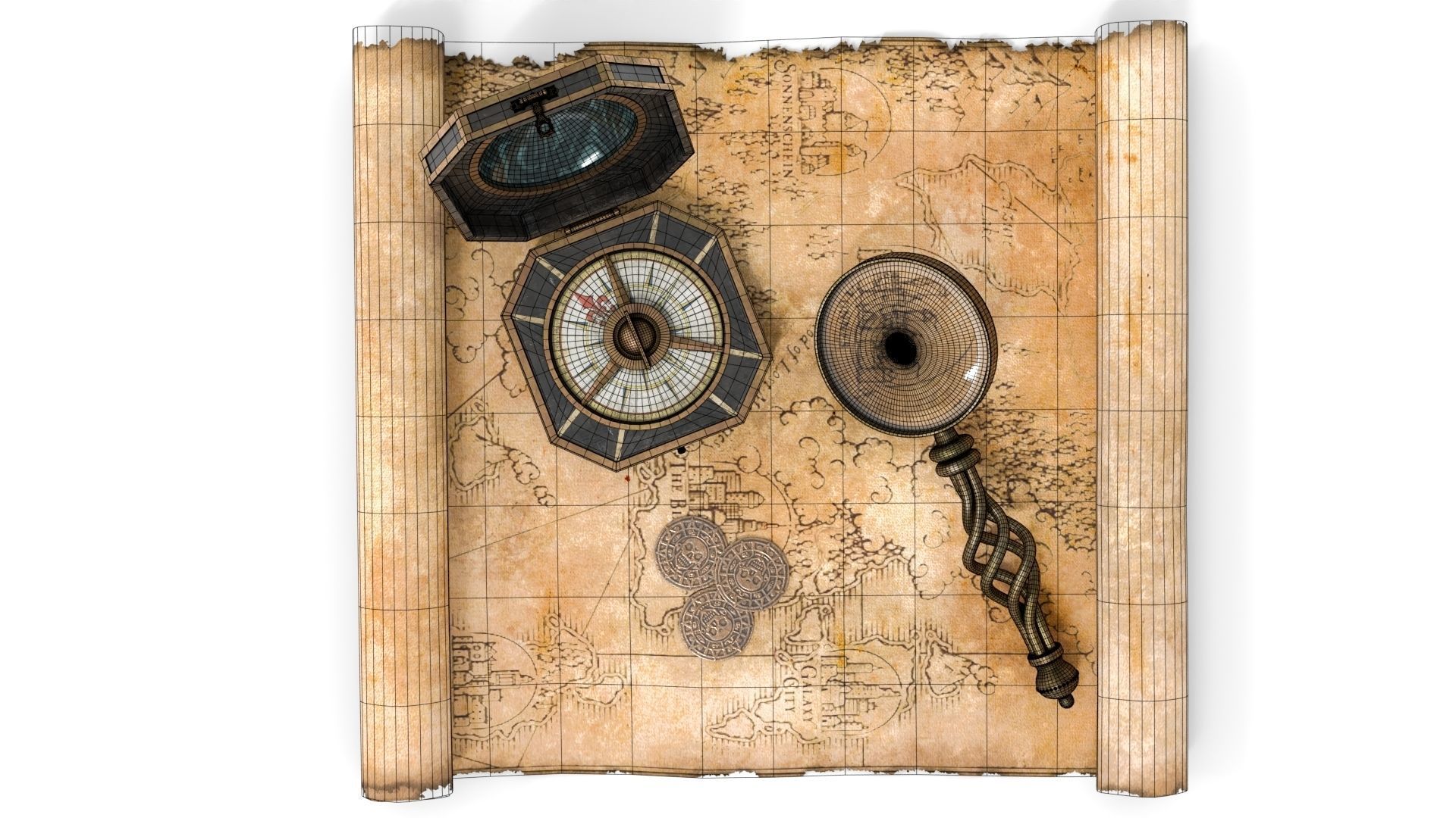 Ancient Treasure Hunter Kit 2 3D model_14