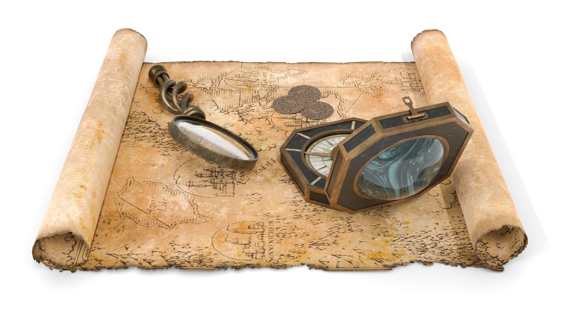 Ancient Treasure Hunter Kit 2 3D model_5