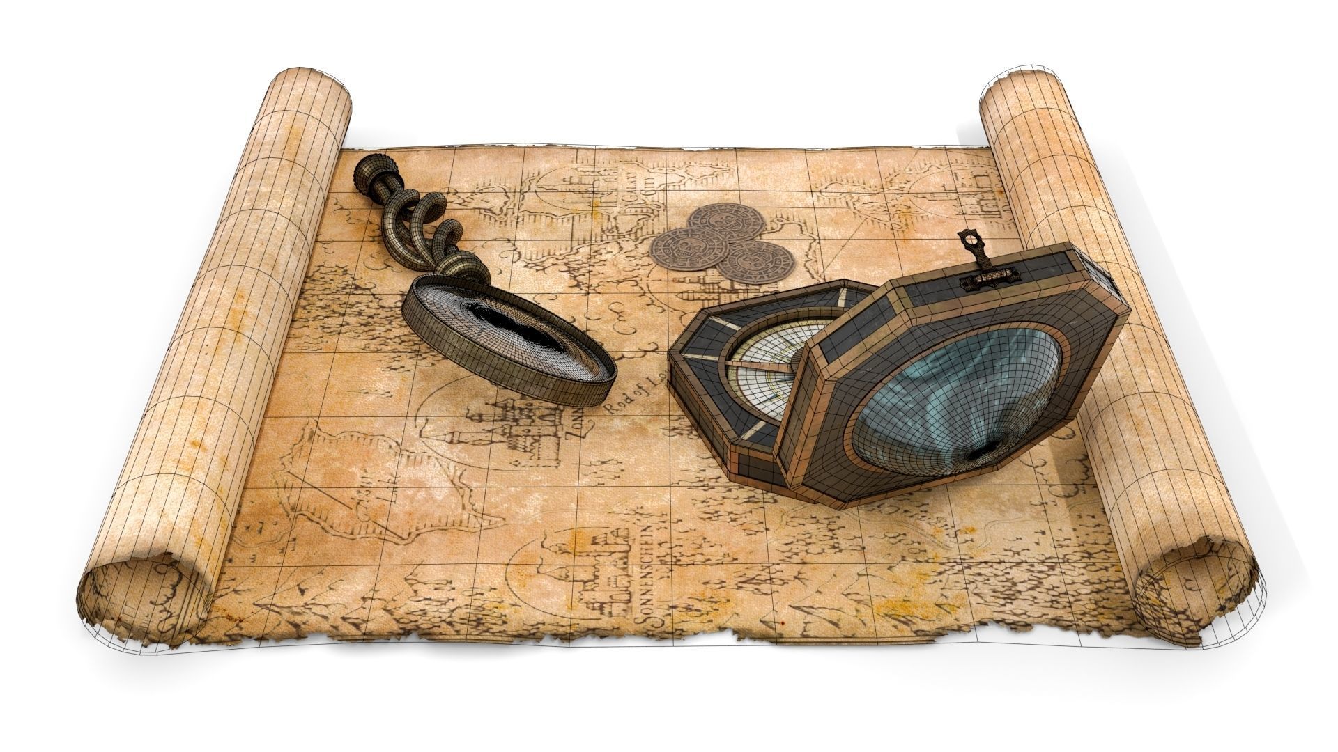 Ancient Treasure Hunter Kit 2 3D model_15