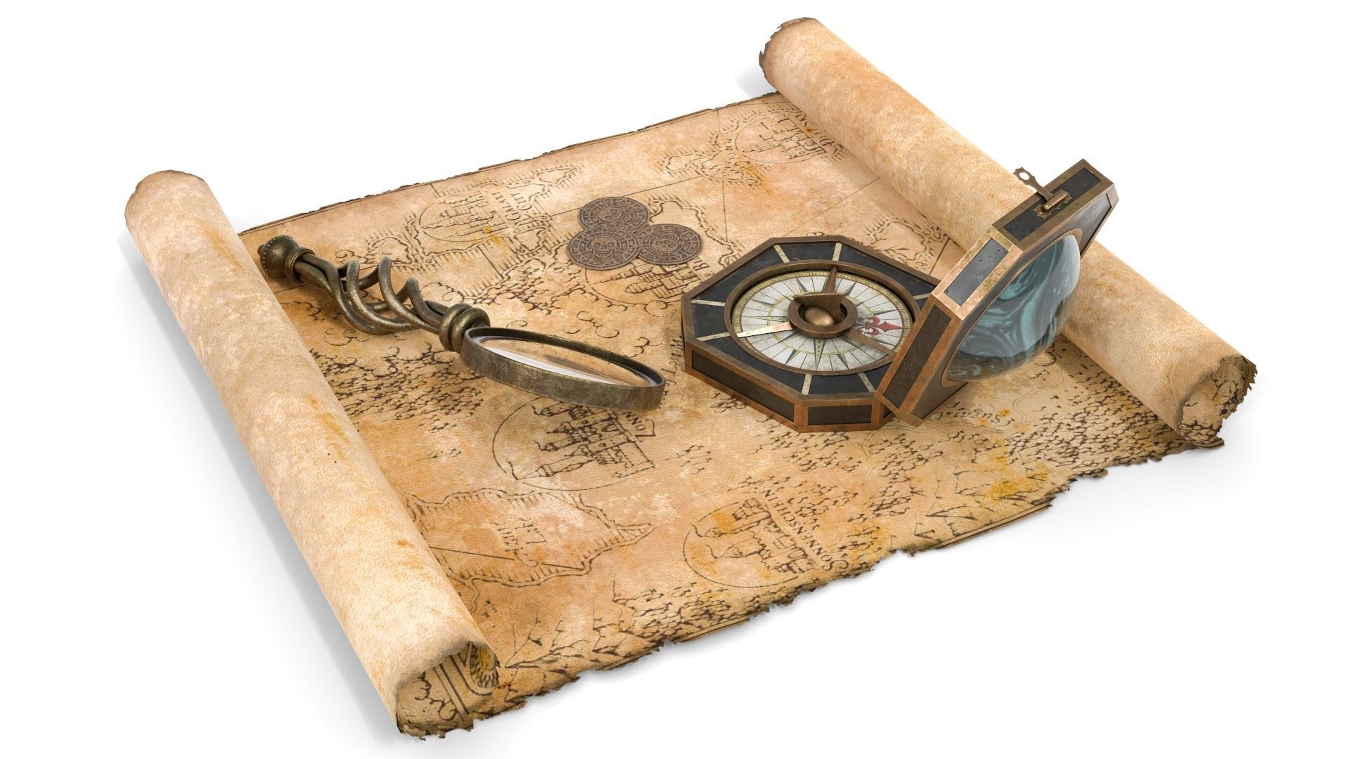 Ancient Treasure Hunter Kit 2 3D model_1