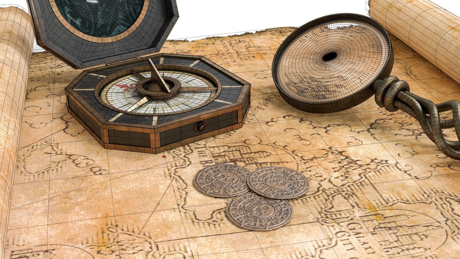 Ancient Treasure Hunter Kit 2 3D model_19