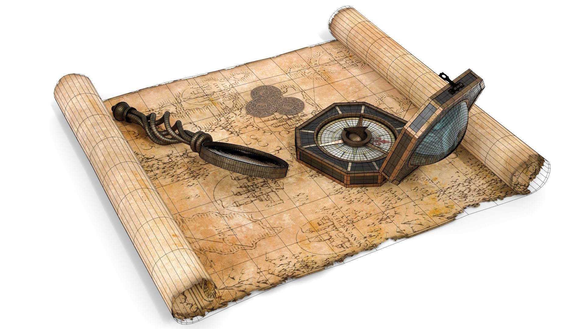 Ancient Treasure Hunter Kit 2 3D model_10