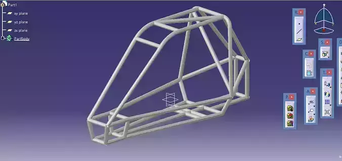 baja rollcage cad model 3D model