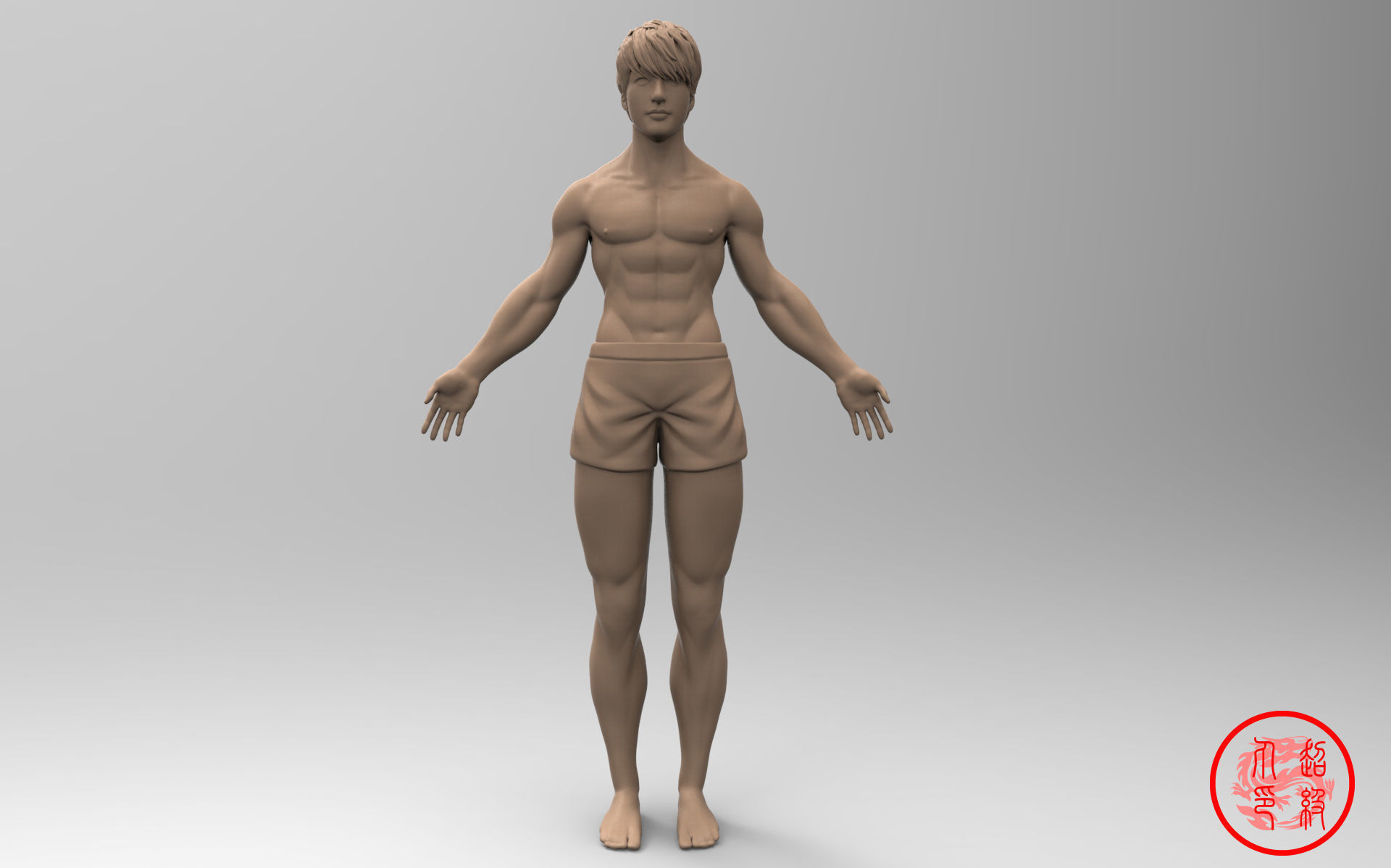 The handsome boy in Asia 3D print model_3