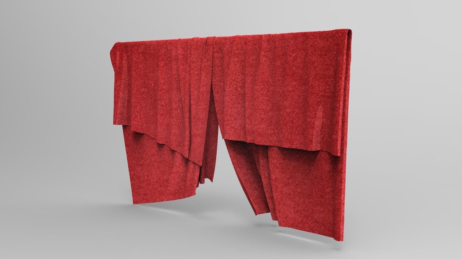 Curtain Cloth 1 Low-poly 3D model_2