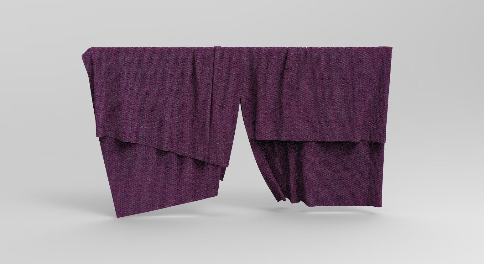 Curtain Cloth 4 Low-poly 3D model_5