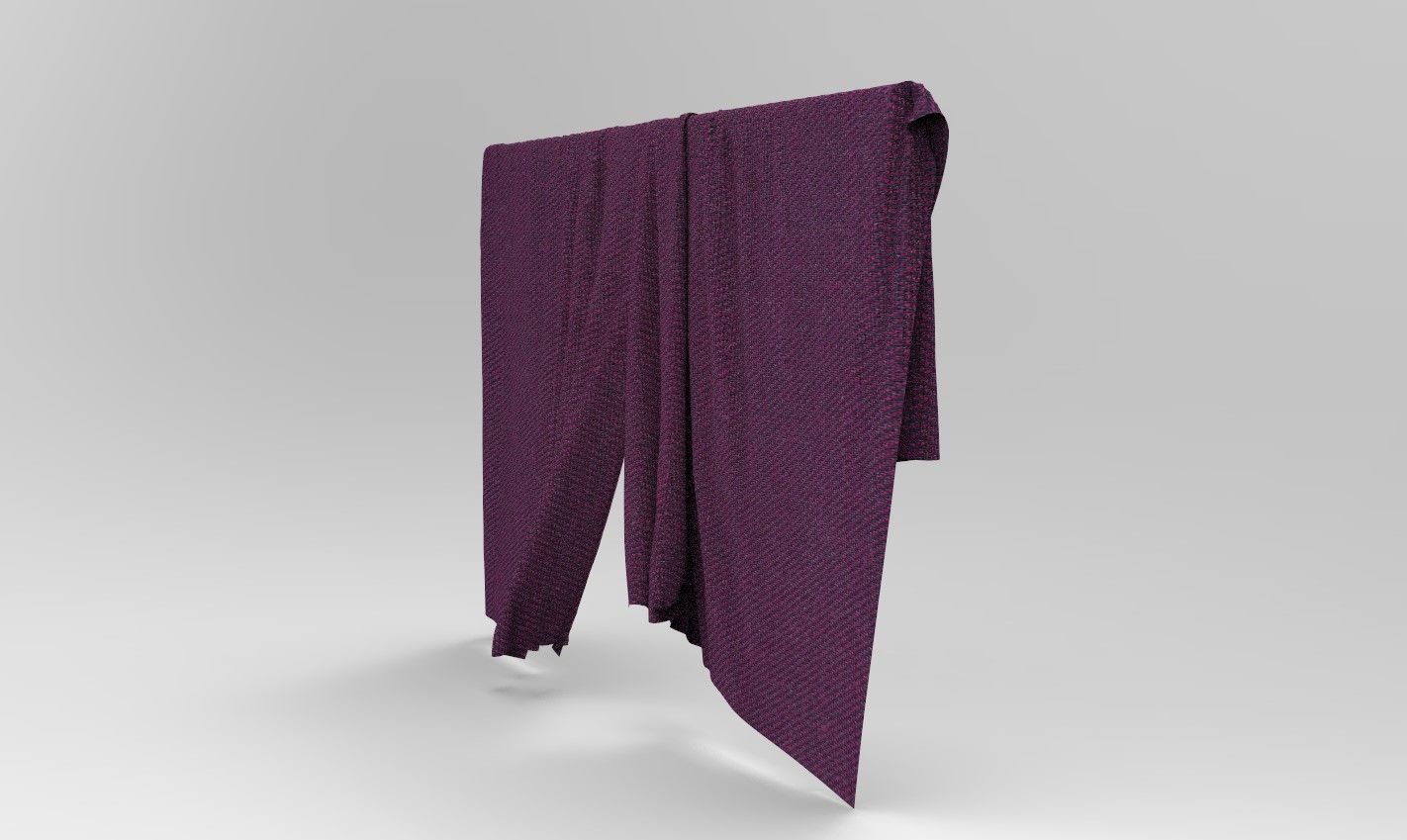 Curtain Cloth 4 Low-poly 3D model_11