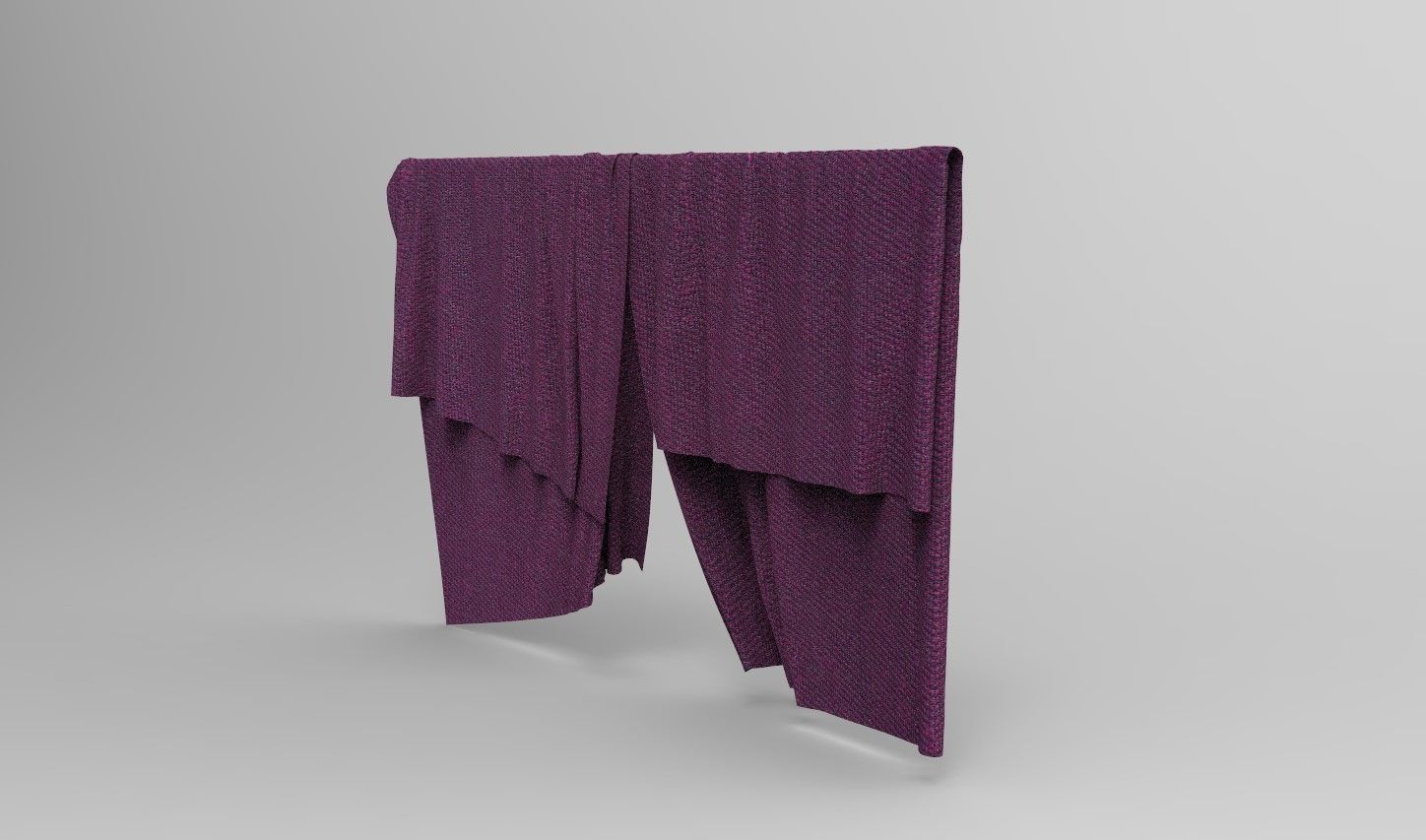 Curtain Cloth 4 Low-poly 3D model_7