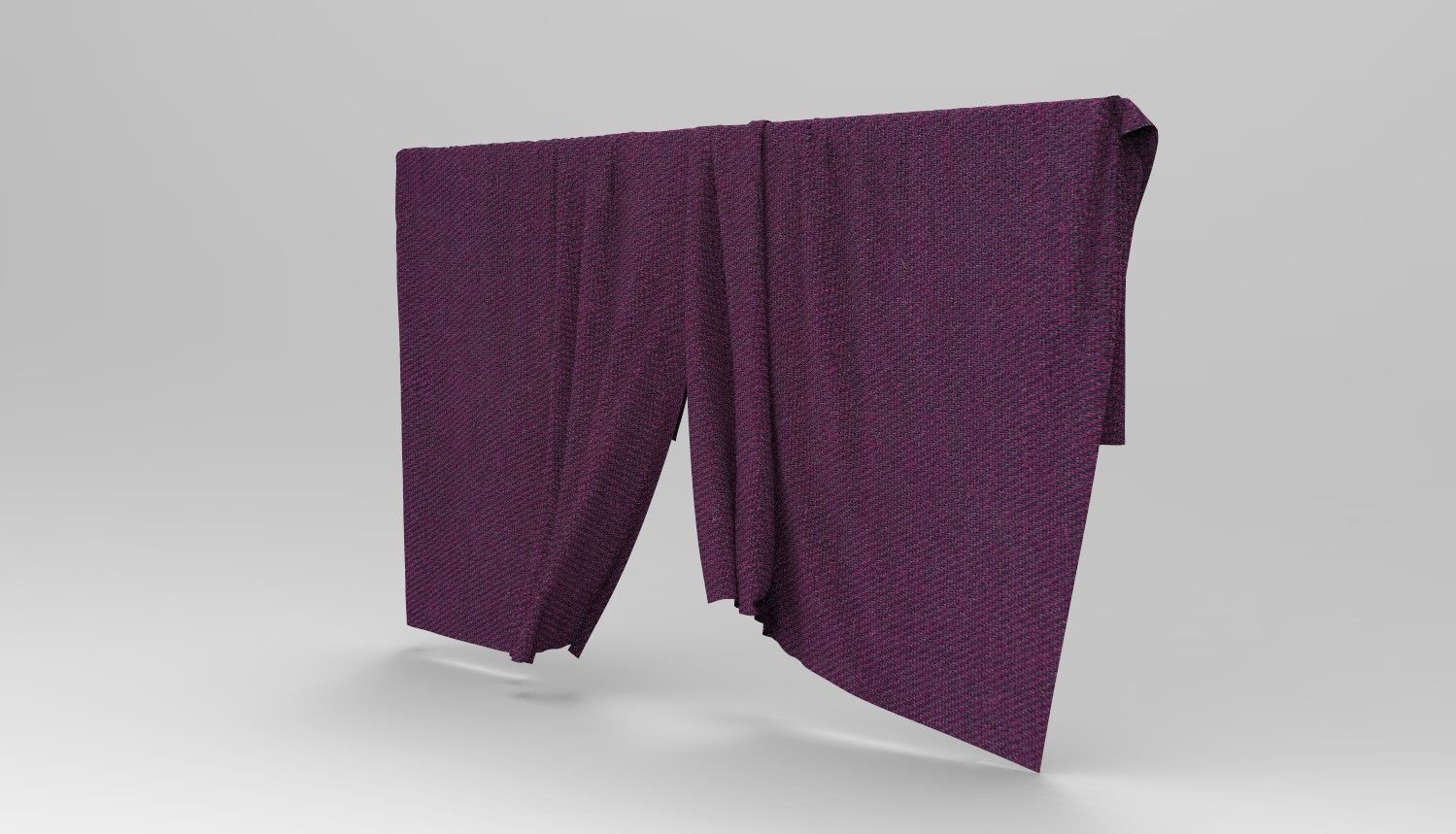 Curtain Cloth 4 Low-poly 3D model_10