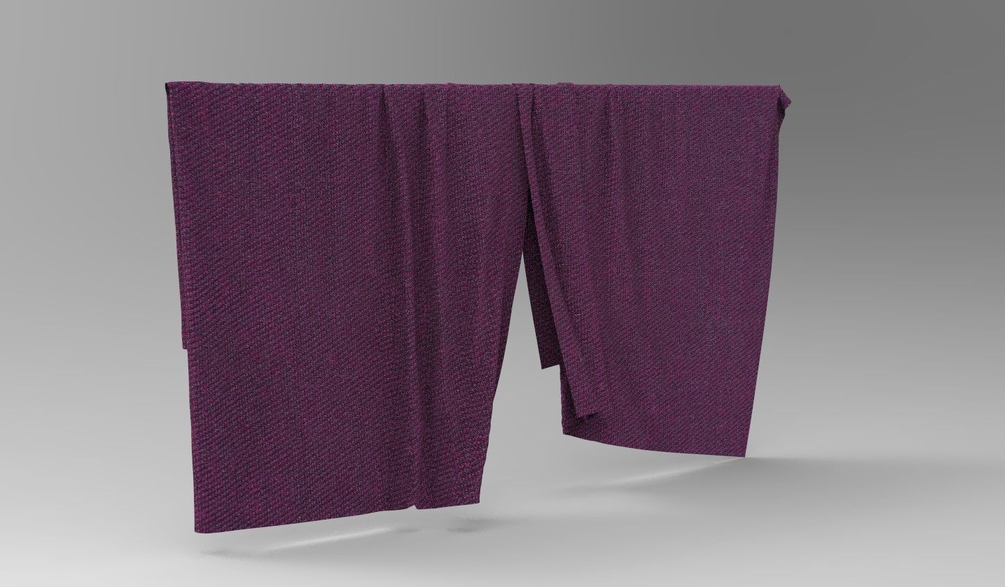 Curtain Cloth 4 Low-poly 3D model_1