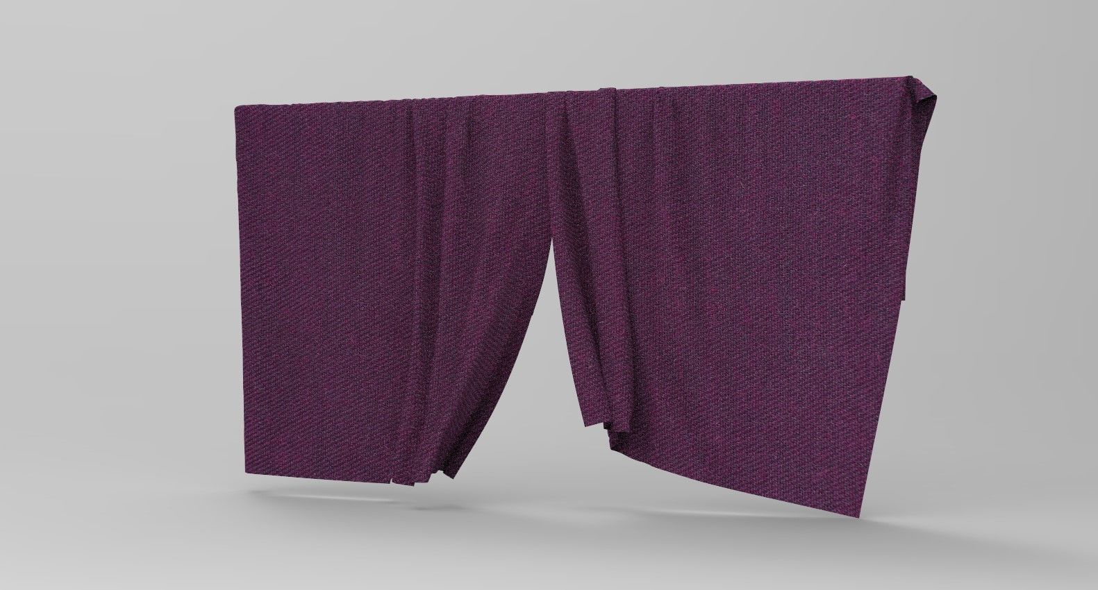 Curtain Cloth 4 Low-poly 3D model_9