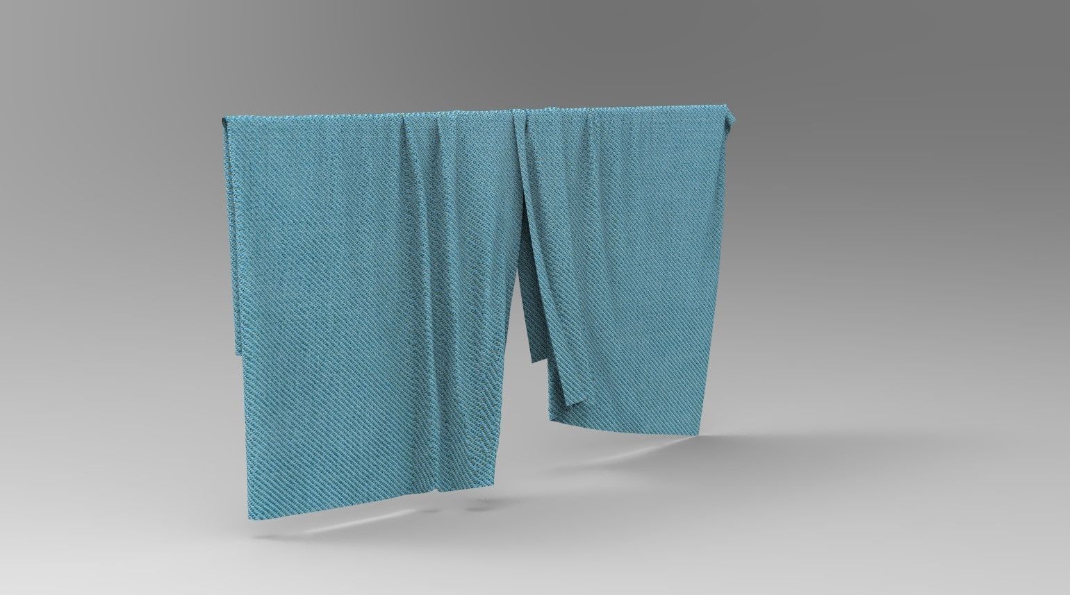 Curtain Cloth 5 Low-poly 3D model_3