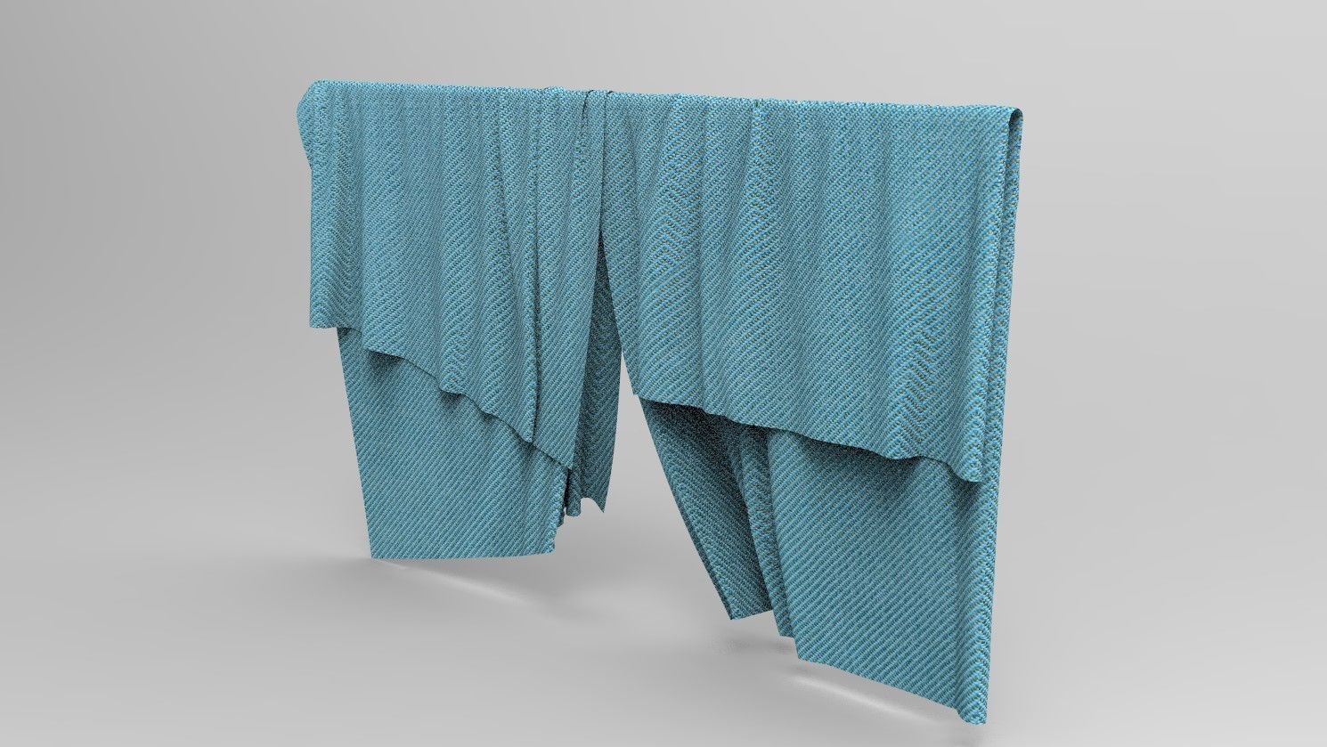 Curtain Cloth 5 Low-poly 3D model_6