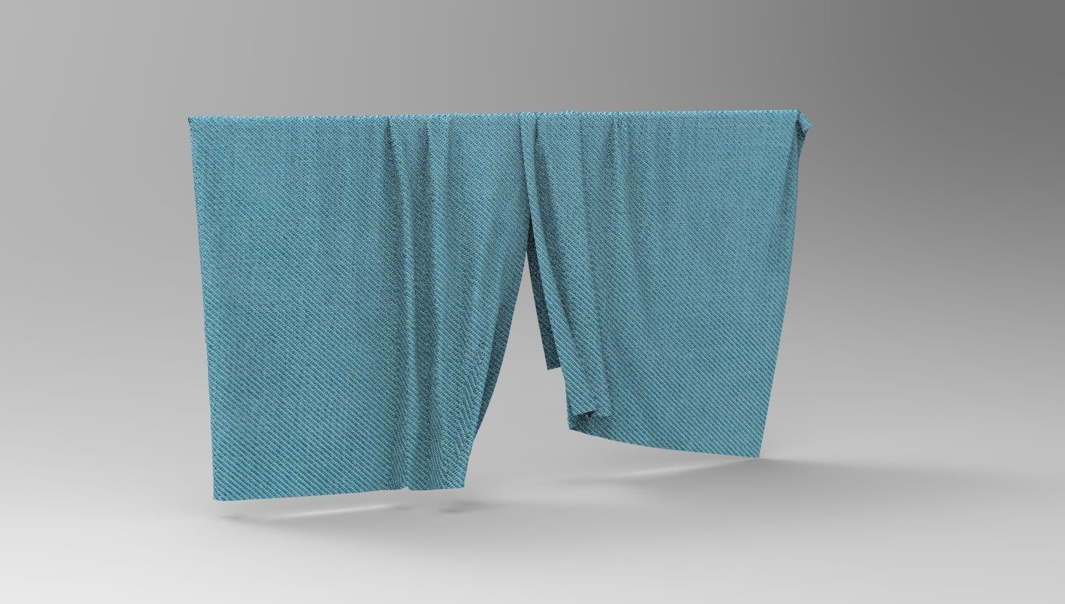 Curtain Cloth 5 Low-poly 3D model_8