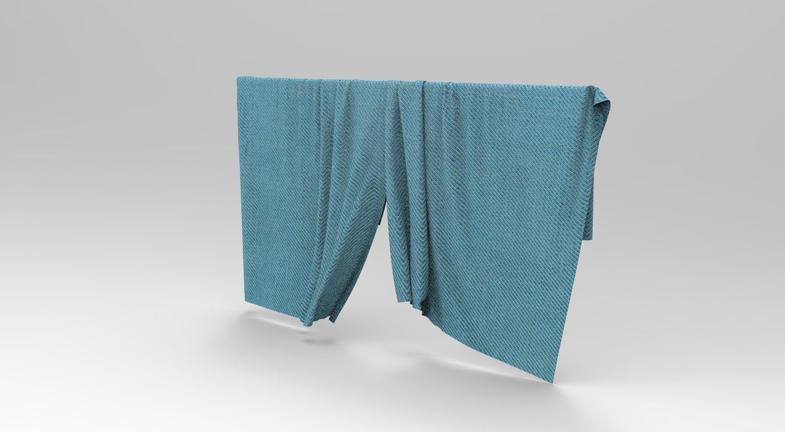 Curtain Cloth 5 Low-poly 3D model_10