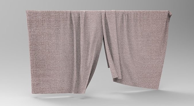 Curtain Cloth 7 Low-poly 3D model