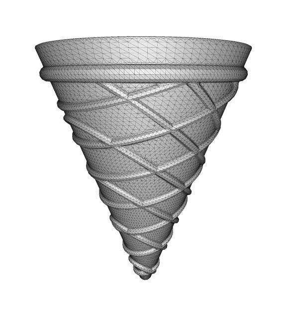 Icecream Wafer Cone 3D print model_2