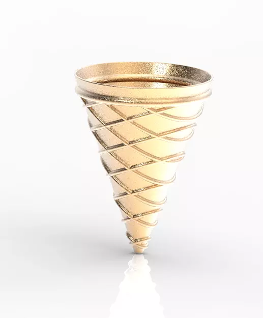 Icecream Wafer Cone 3D print model_0