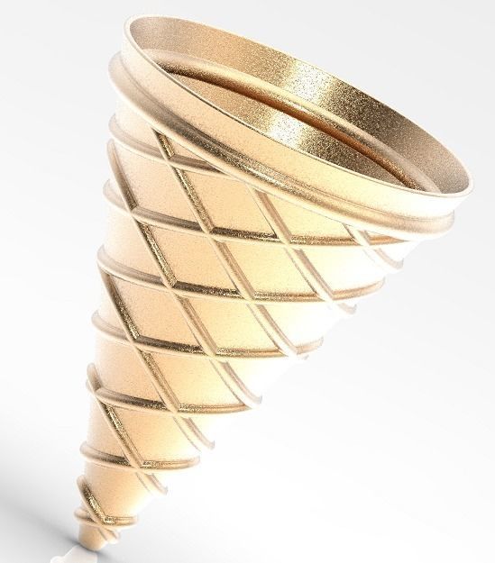 Icecream Wafer Cone 3D print model_1