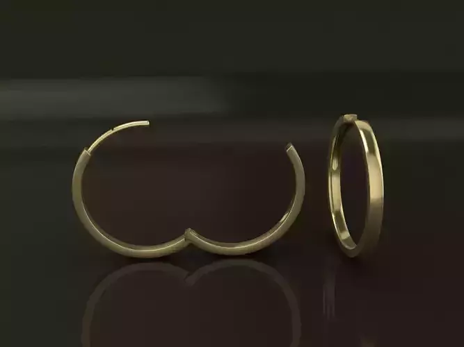 Earring Hoop LARGE SIZE 19mm Inside Diameter 