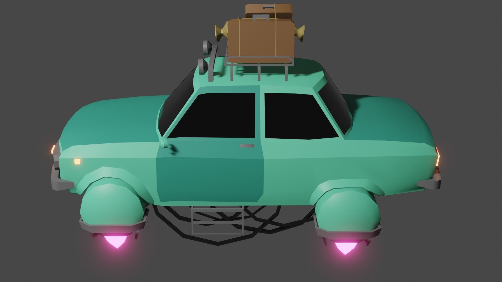Sci-Fi Car Low-poly 3D model_7