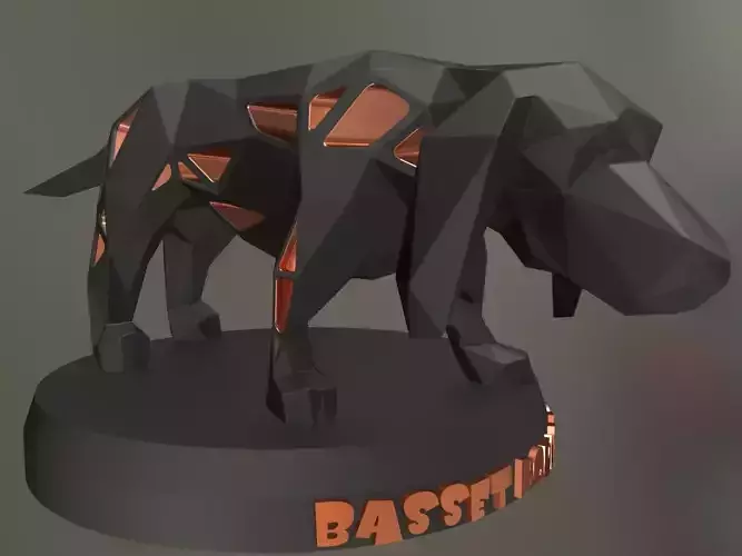 Voronoi Dog Basset Hound