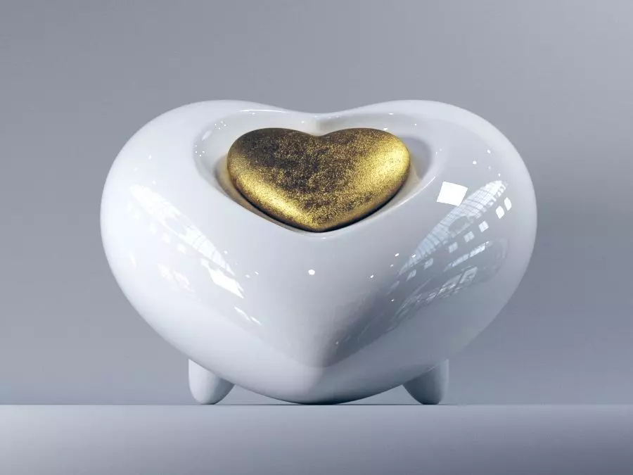 Heart Urn 3D print model_0