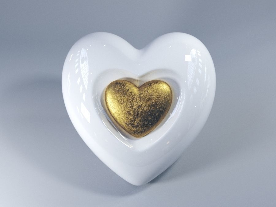 Heart Urn 3D print model_3
