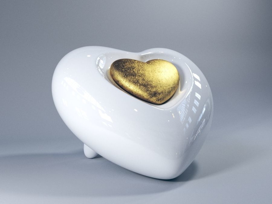 Heart Urn 3D print model_2
