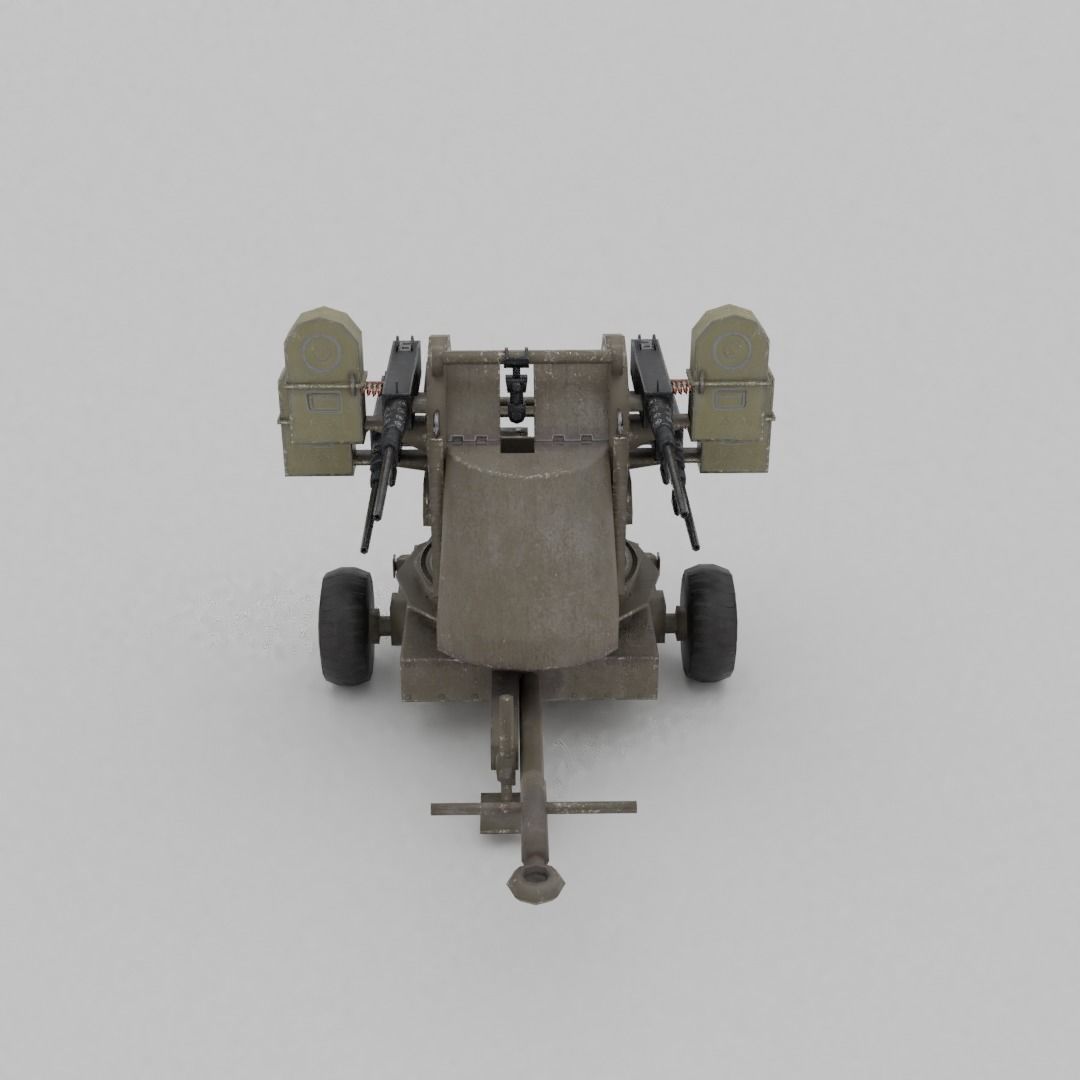 M45 Quadmount meat chopper AA Gun Low-poly 3D model_12