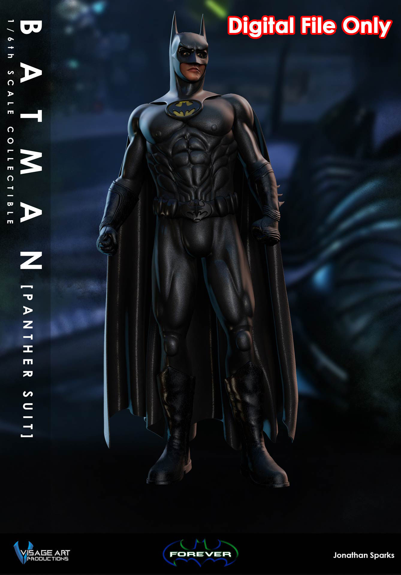 Batman Forever Inspired Panther Suit collectible 3D Print File 3D print model_3