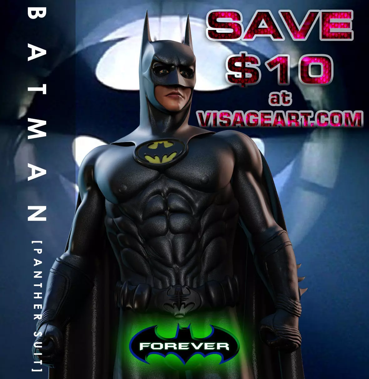 Batman Forever Inspired Panther Suit collectible 3D Print File 3D print model_0