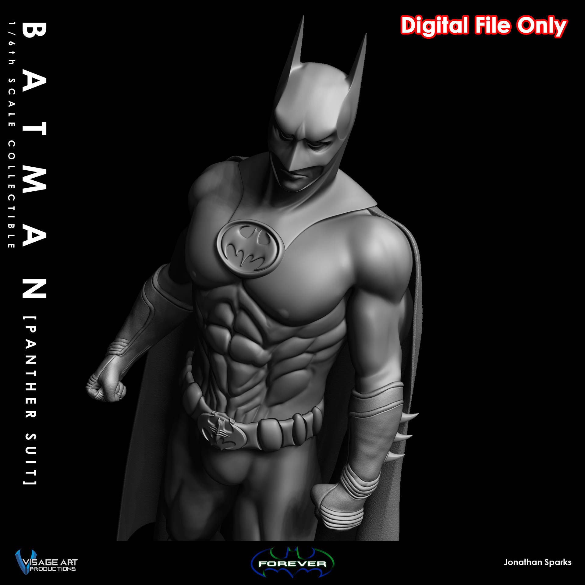 Batman Forever Inspired Panther Suit collectible 3D Print File 3D print model_7