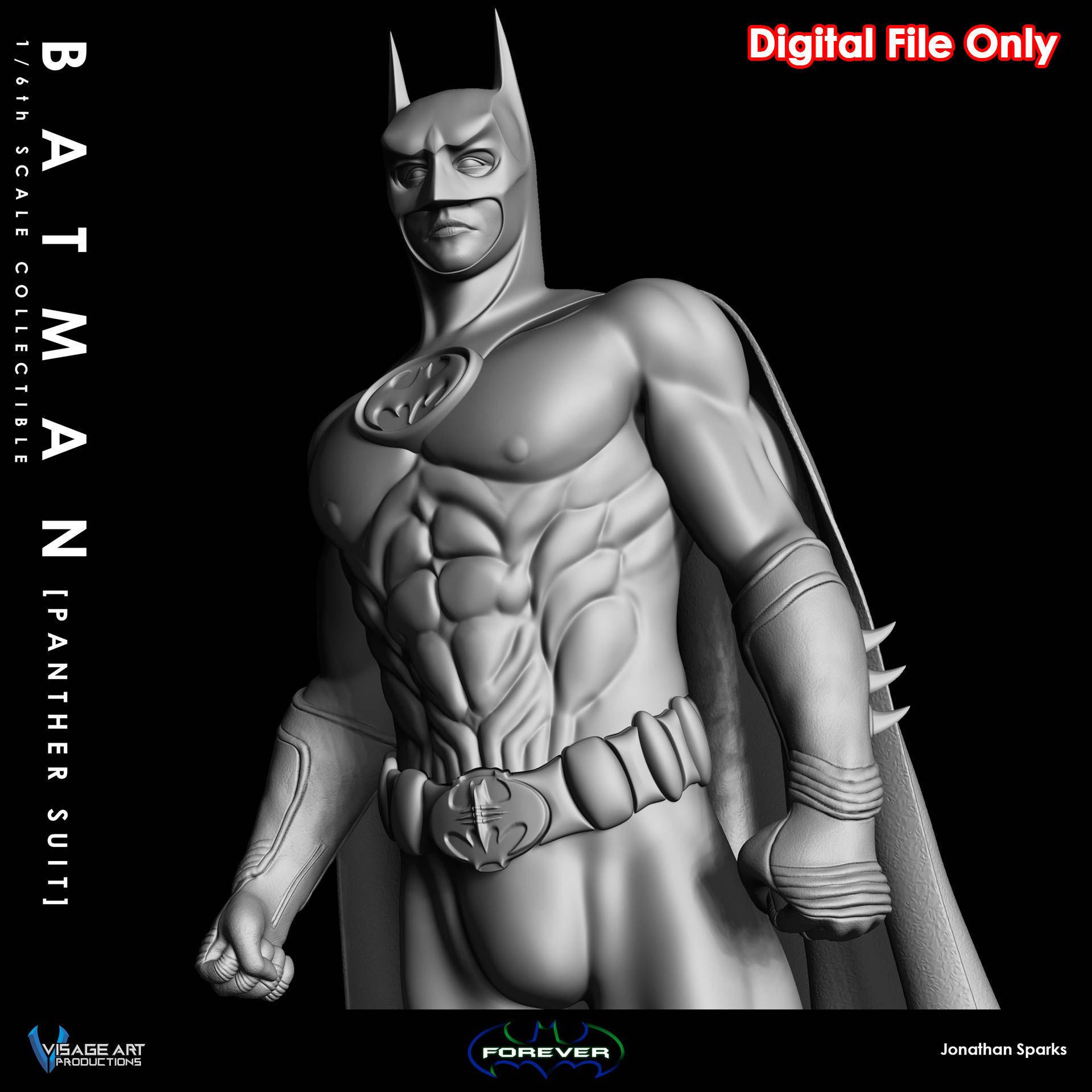Batman Forever Inspired Panther Suit collectible 3D Print File 3D print model_12