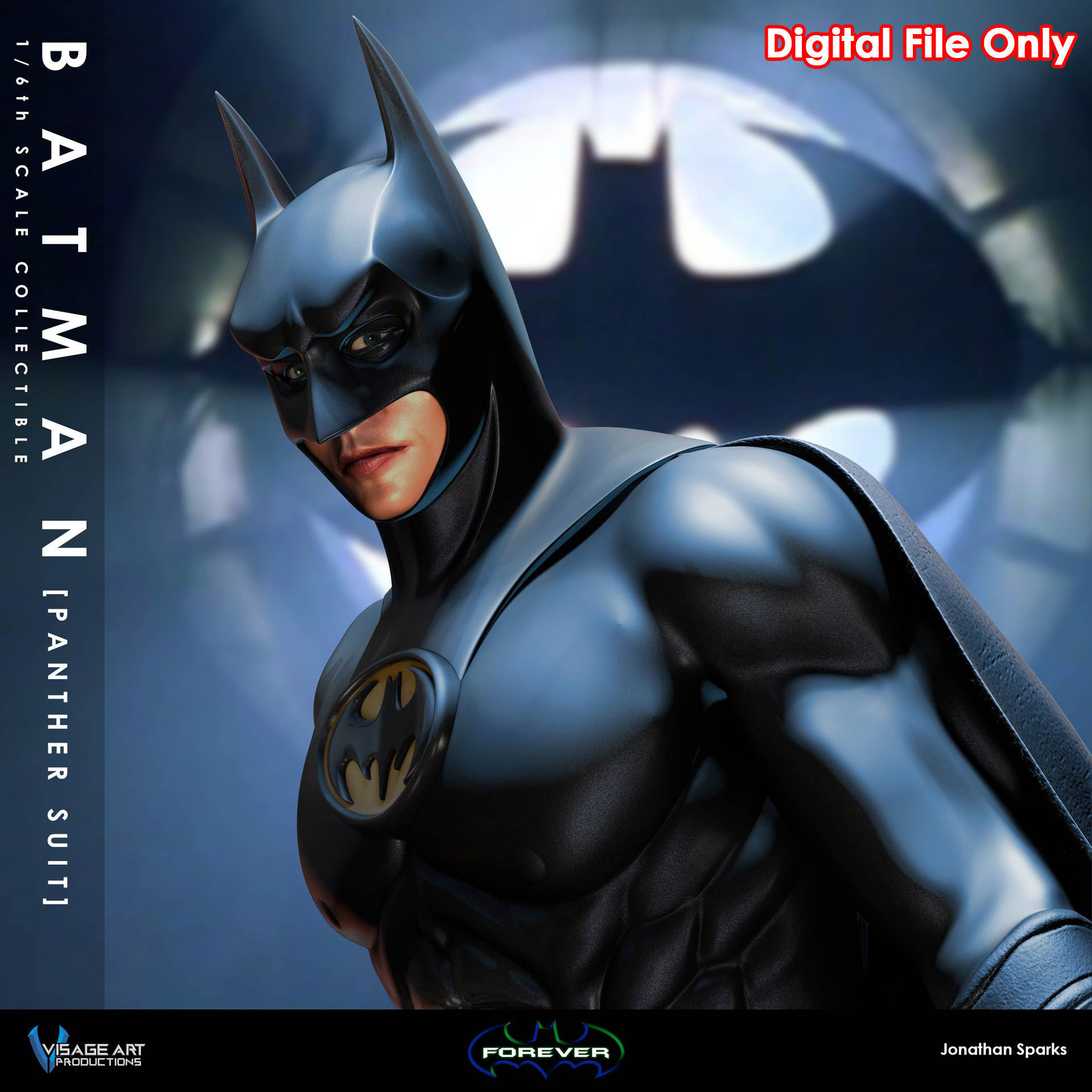 Batman Forever Inspired Panther Suit collectible 3D Print File 3D print model_6