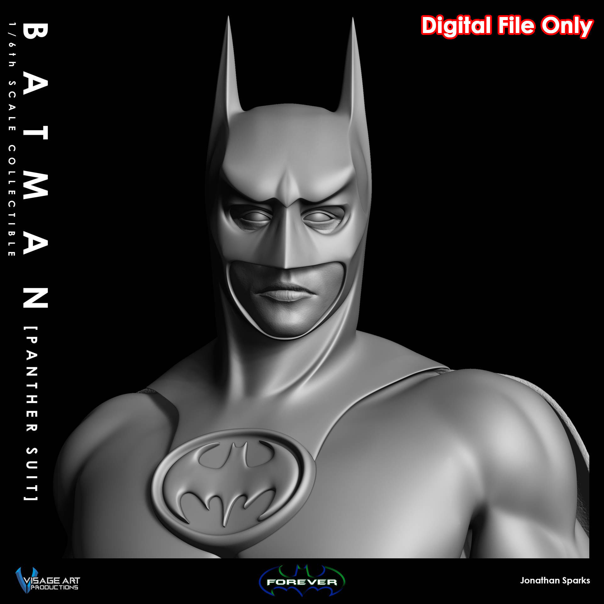 Batman Forever Inspired Panther Suit collectible 3D Print File 3D print model_8
