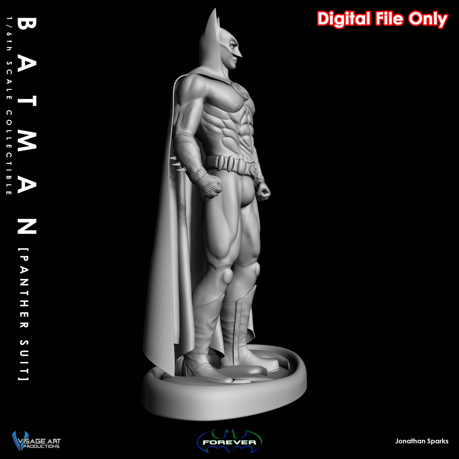 Batman Forever Inspired Panther Suit collectible 3D Print File 3D print model_11