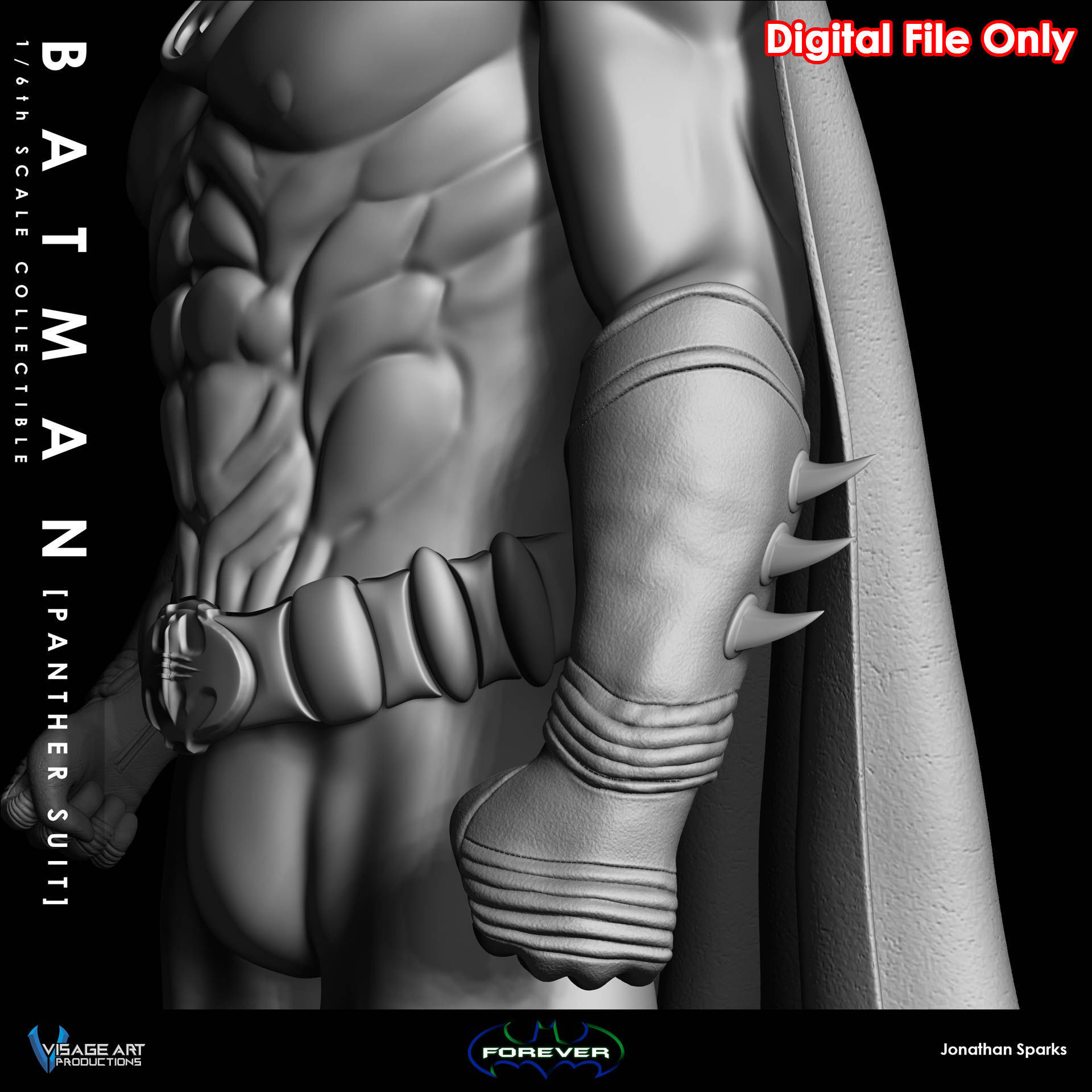 Batman Forever Inspired Panther Suit collectible 3D Print File 3D print model_13