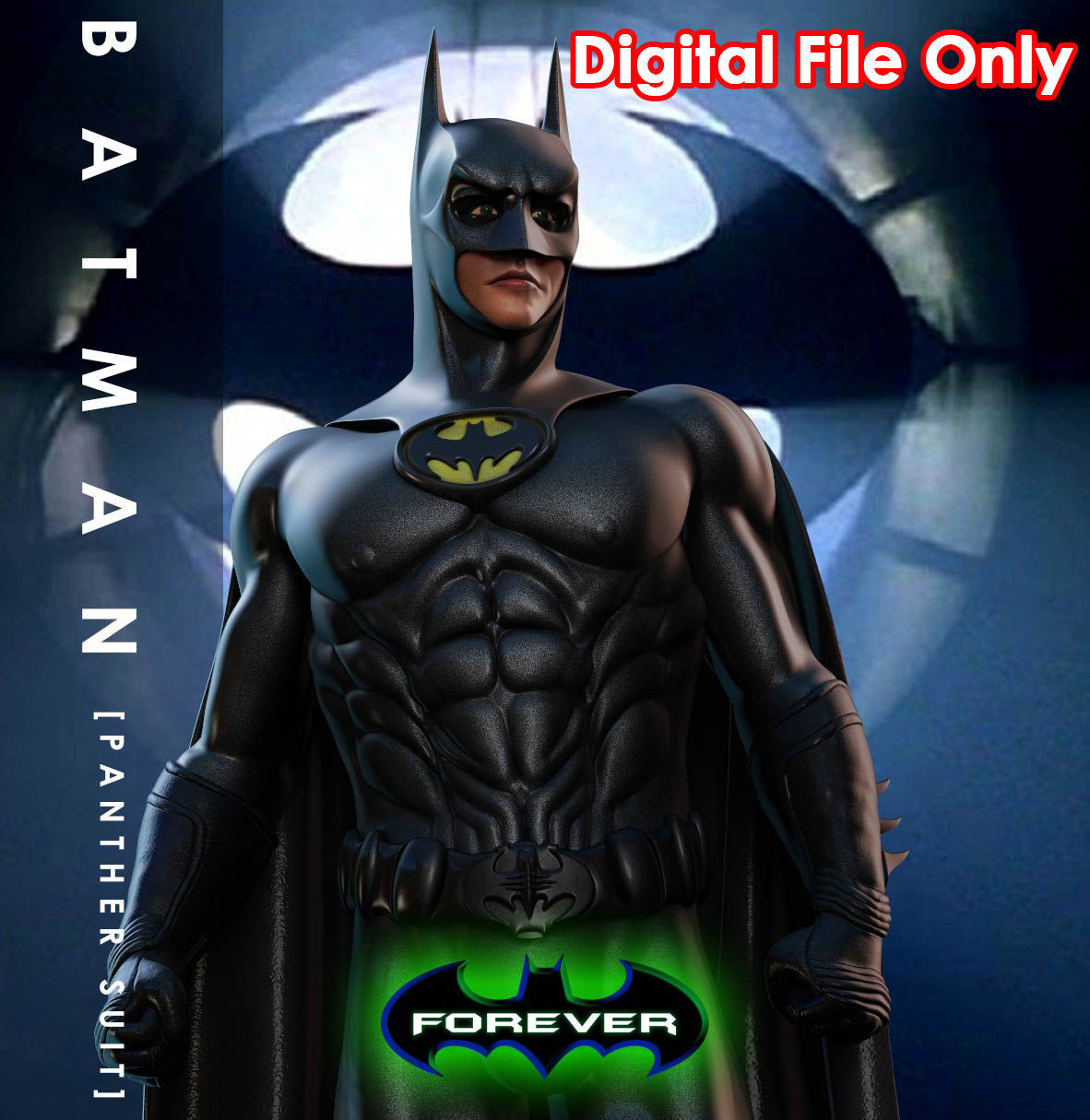 Batman Forever Inspired Panther Suit collectible 3D Print File 3D print model_1