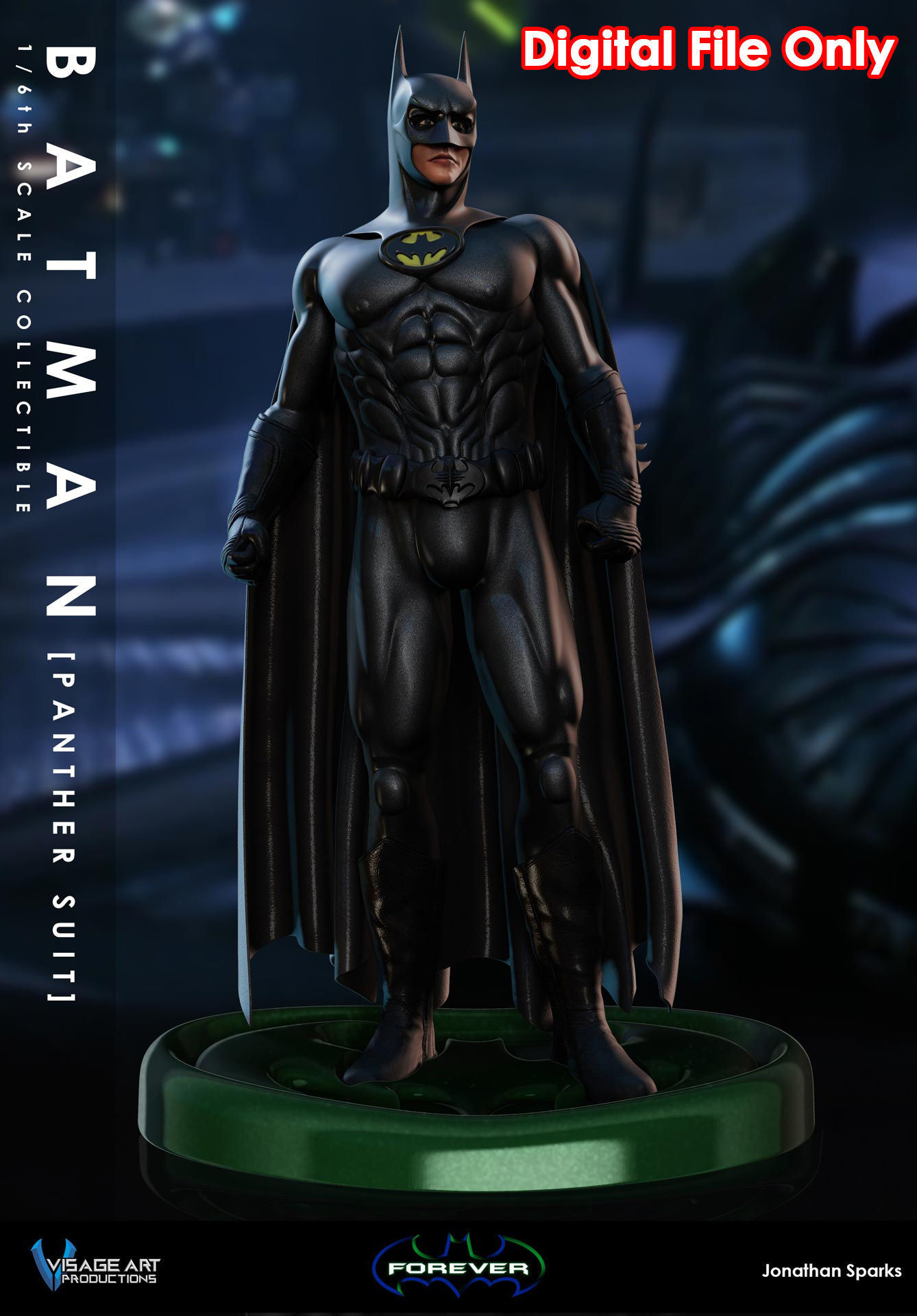 Batman Forever Inspired Panther Suit collectible 3D Print File 3D print model_2