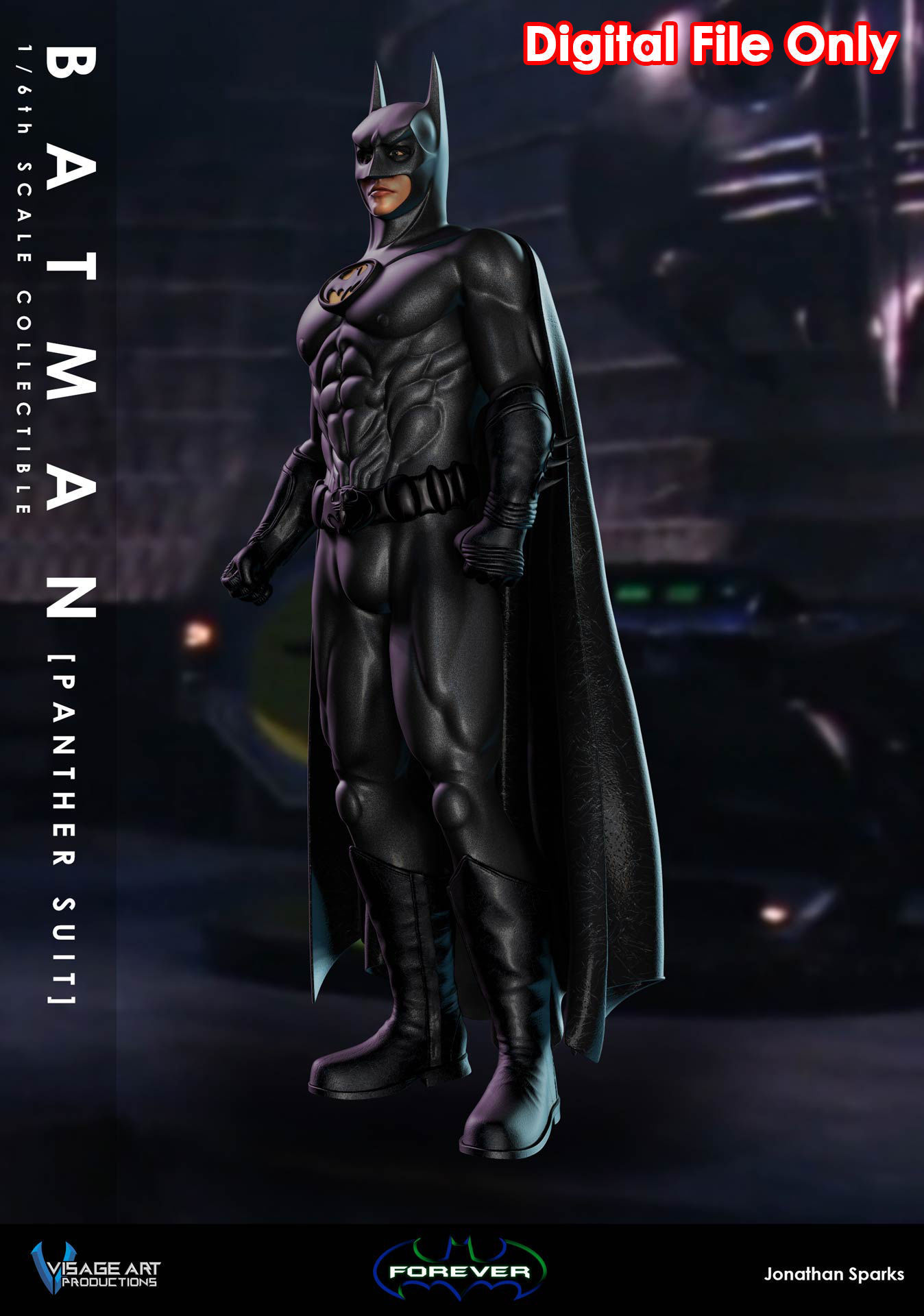 Batman Forever Inspired Panther Suit collectible 3D Print File 3D print model_4