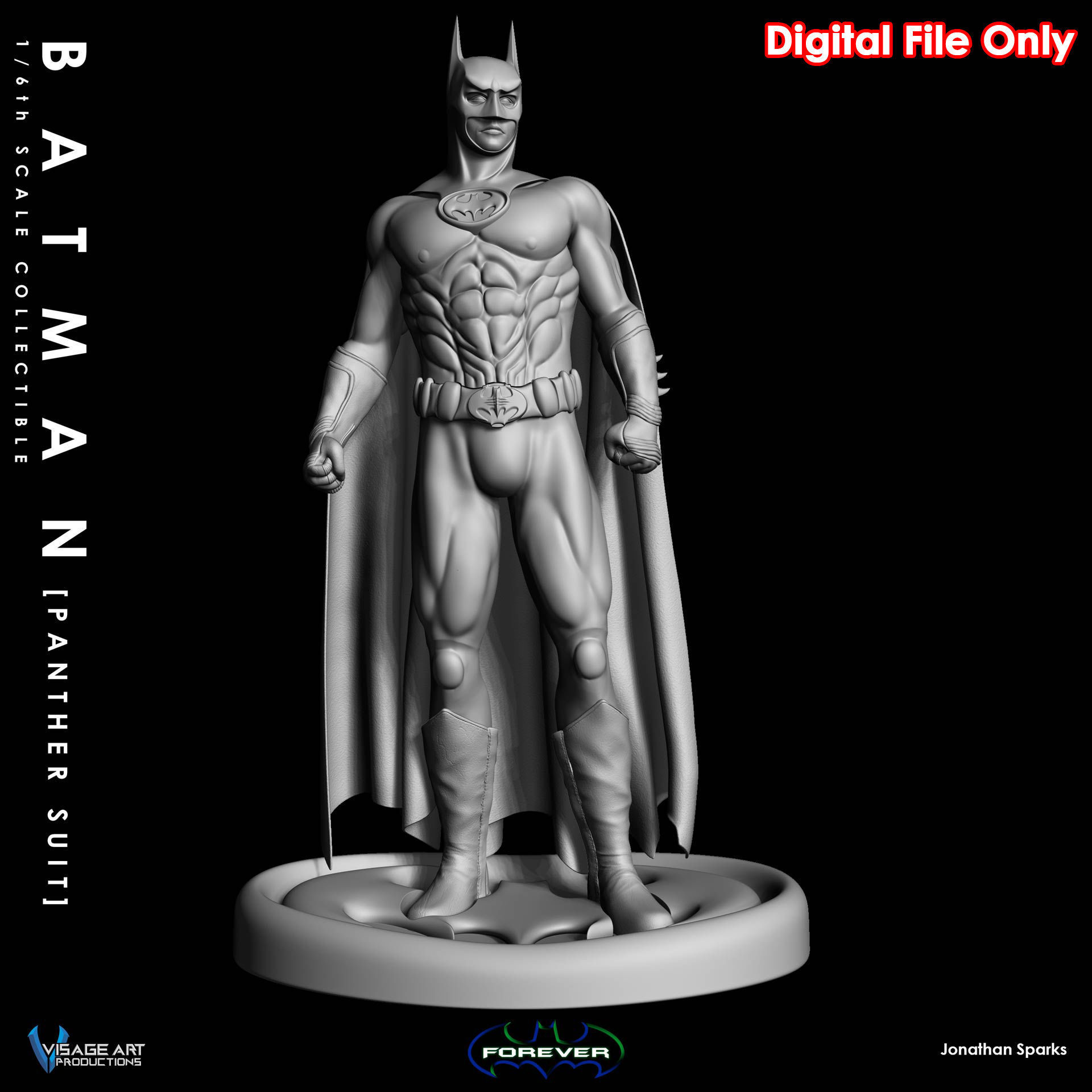 Batman Forever Inspired Panther Suit collectible 3D Print File 3D print model_10