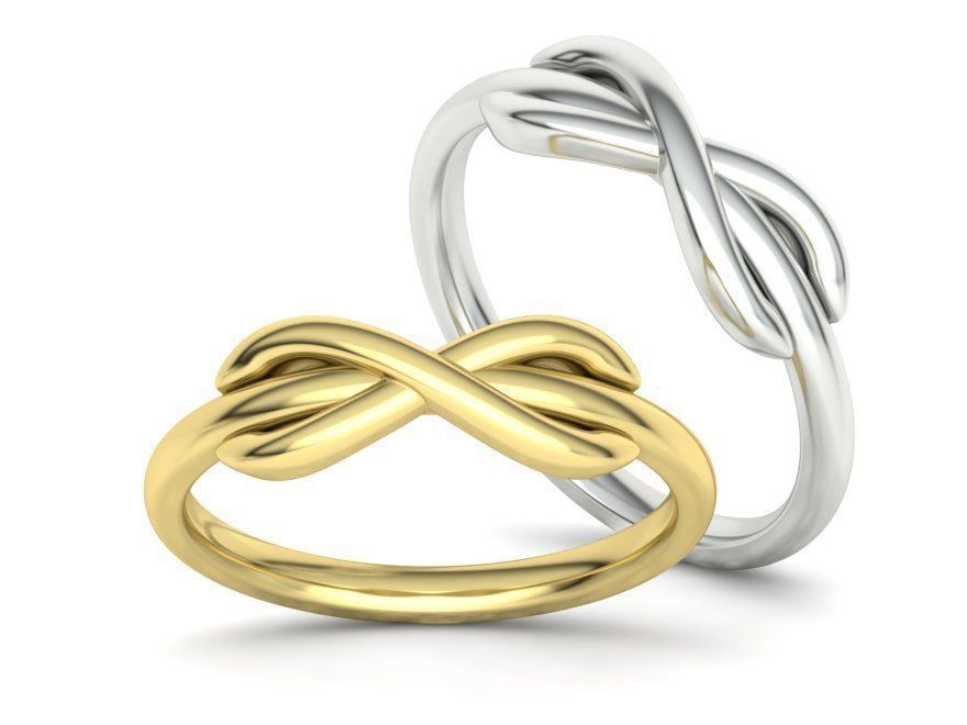 Infinity Knot Ring T-style 3dmodel 3D print model_2