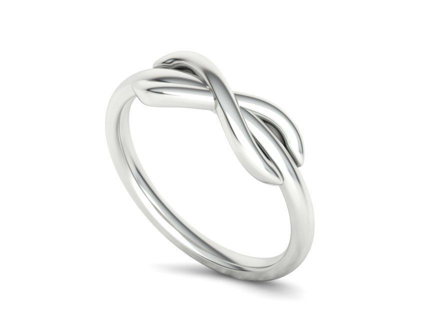 Infinity Knot Ring T-style 3dmodel 3D print model_9