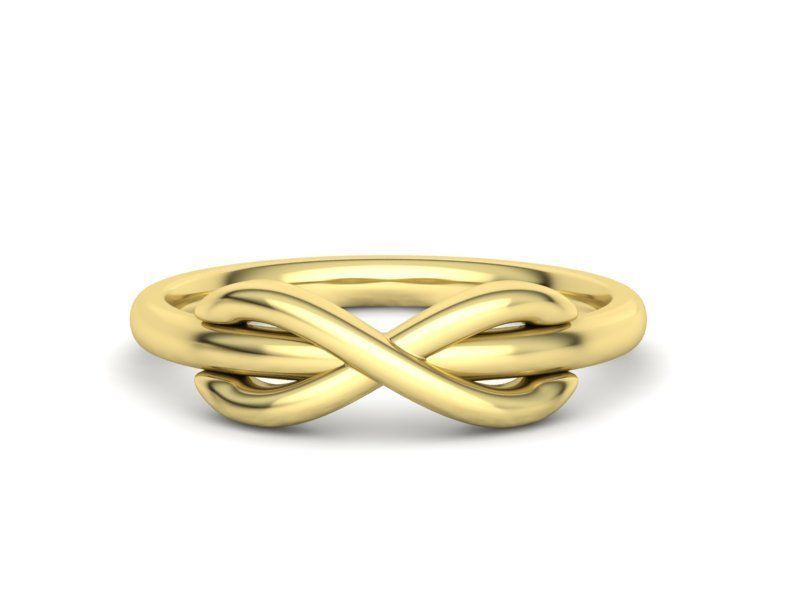 Infinity Knot Ring T-style 3dmodel 3D print model_19