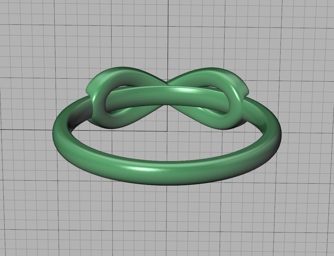 Infinity Knot Ring T-style 3dmodel 3D print model_24